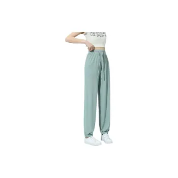 Tonlion Casual Pants Women's Gray Green
