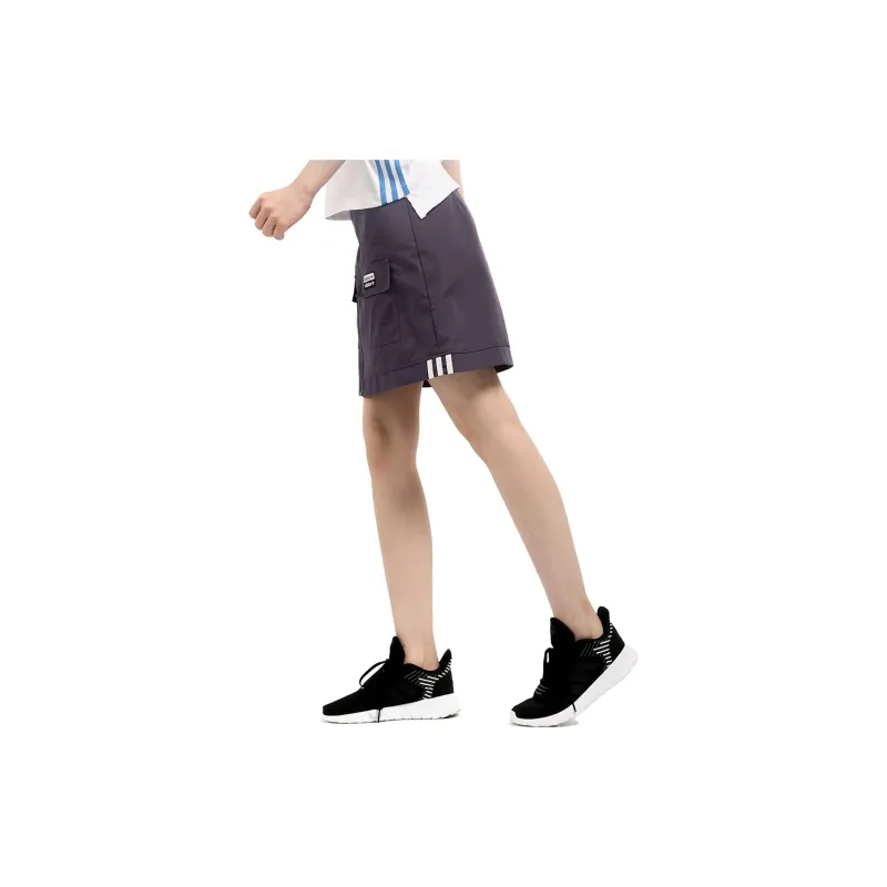 Adidas Originals Casual Short Skirts Women's Purple Gray-3