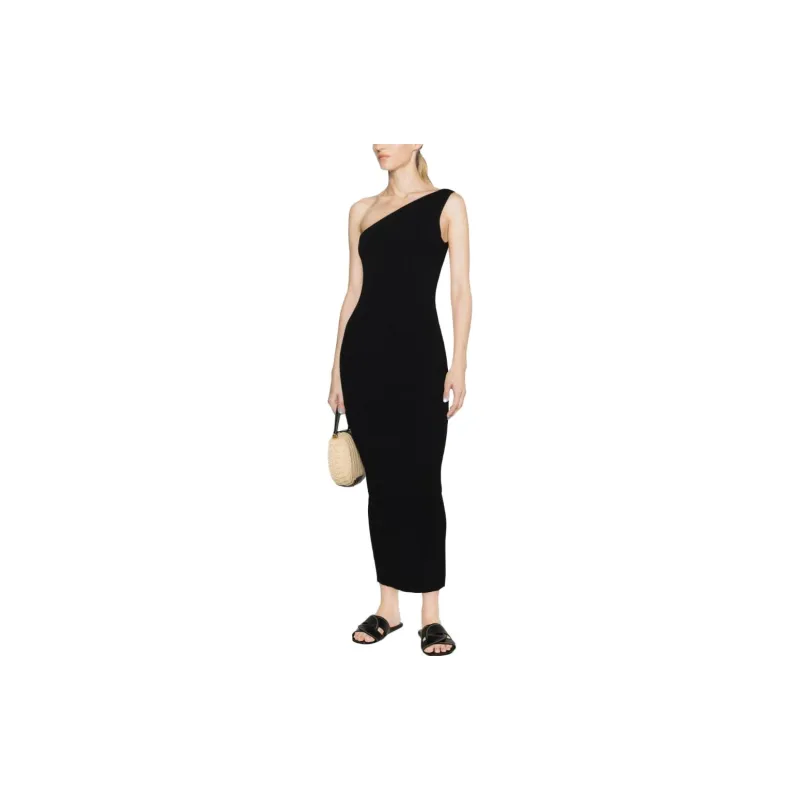 TOTEME One shoulder Ribbed knit Dress-1