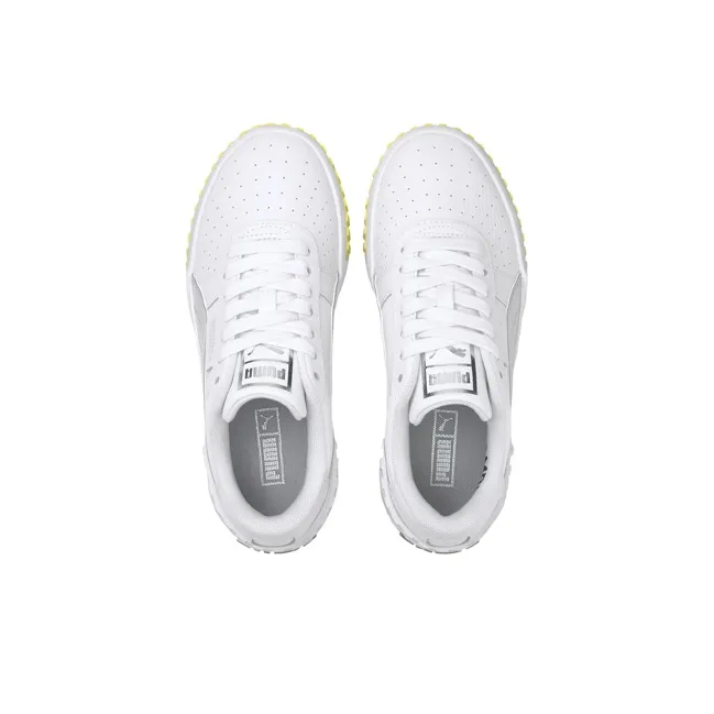 PUMA Cali Series Bubbles Jr Low-Top Kids' Skateboarding Shoes White Pink Yellow Teenagers-2