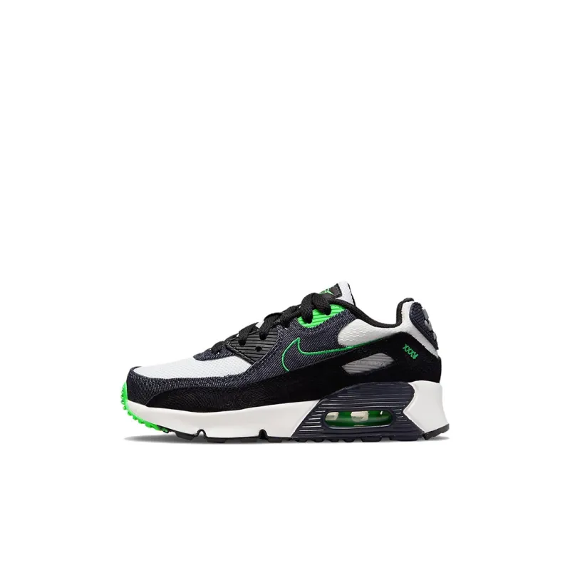 Nike Air Max 90 Leather SE PS 'Black Scream Green'-0