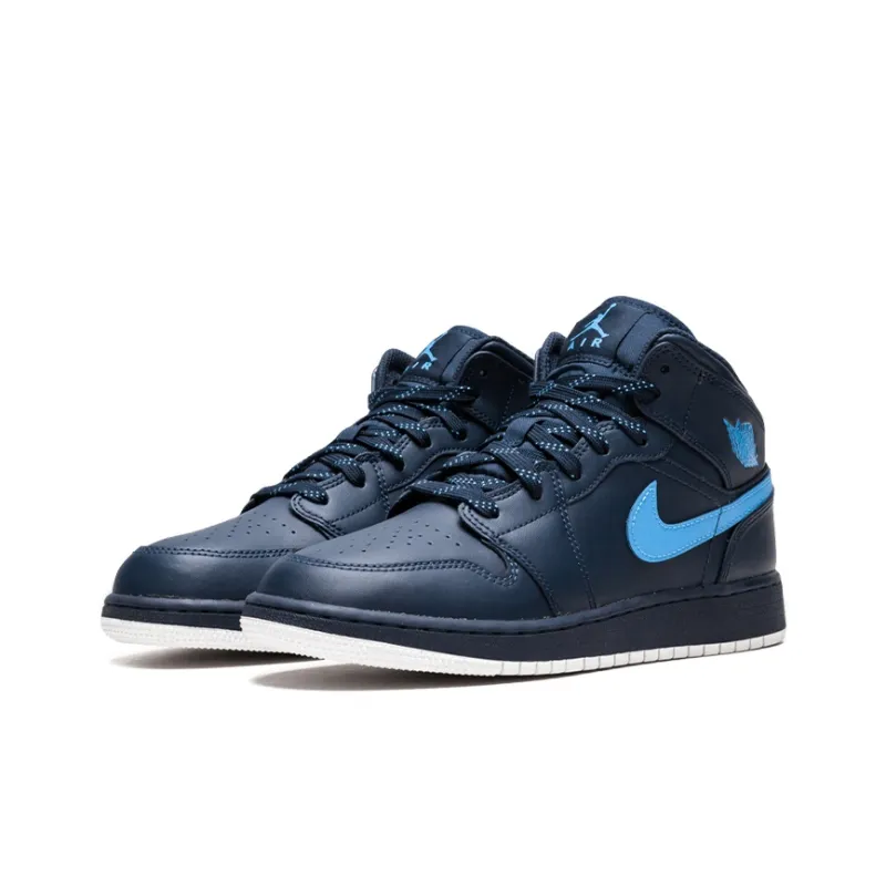 Jordan 1 Mid Obsidian University Blue GS-1