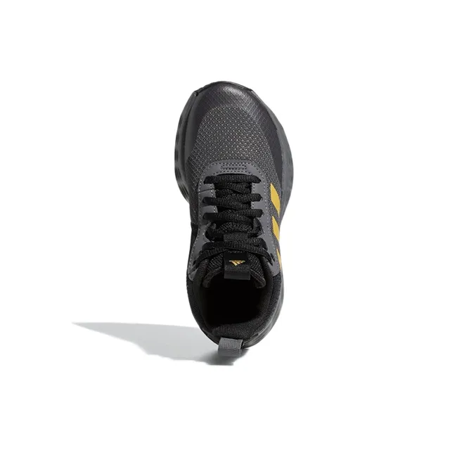 Adidas OwnTheGame 2.0 K Anti Slip Wear Resistant Mid Top Children's Basketball Shoes Gray Black Kids'-2