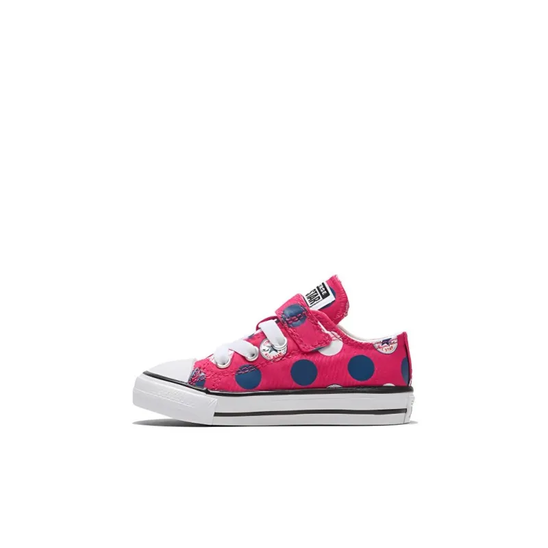 Converse Chuck Taylor All Star 1V Anti-Slip Wear-Resistant Low-Top Canvas Shoes Pink Infant And Toddler-0