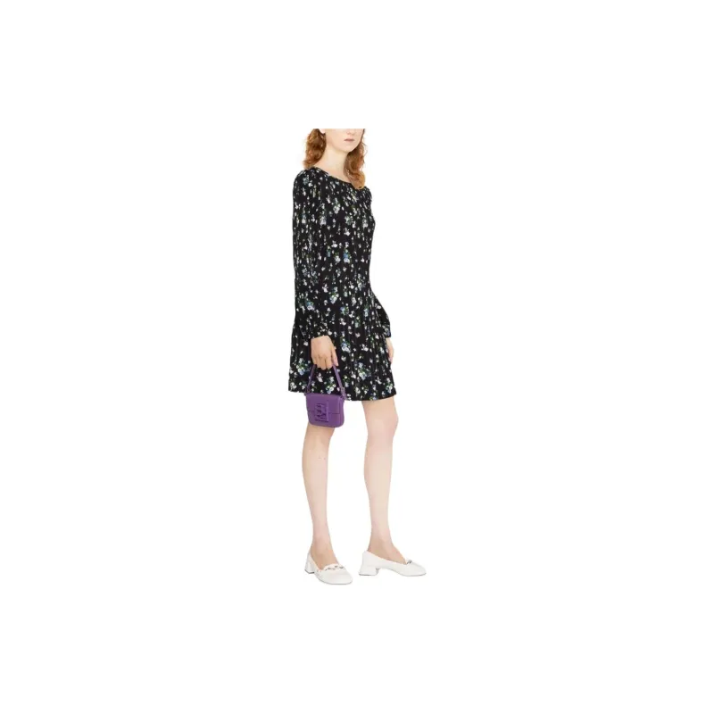 Maje Long-Sleeved Dresses Women's Black-2