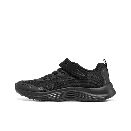 Skechers Bob's Slip-Resistant Cushioning Wear-Resistant Kids Lifestyle Shoes All Black Teenagers