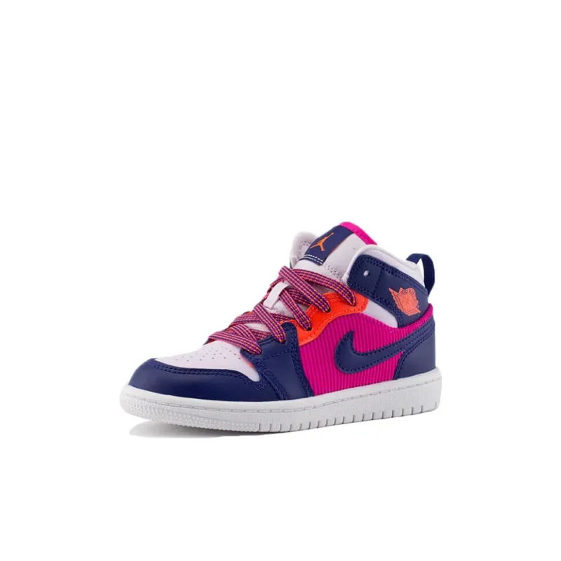 Jordan 1 Mid Fire Pink Barely Grape PS-1