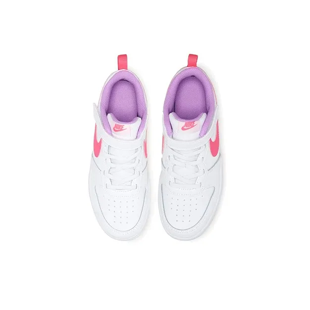 Nike Court Borough Low 2 White Fuchsia Glow PS-1