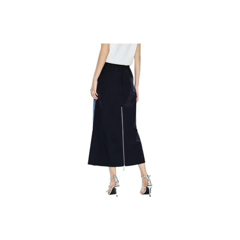 COVERINS Denim Long Skirt Women's Blue-2