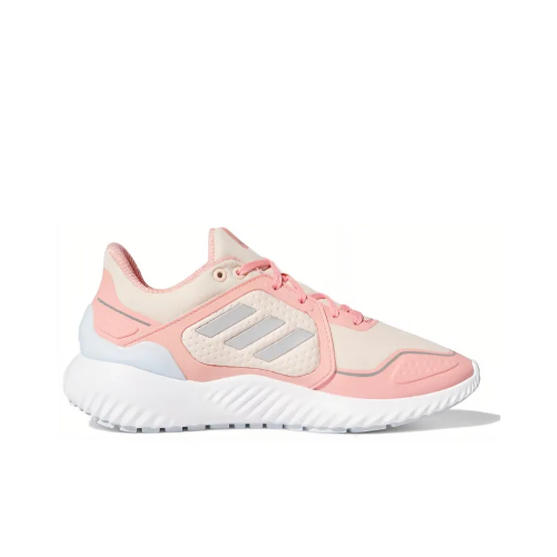Adidas Climawarm Bounce J Abrasion Resistant Low Top Kids' Running Shoes Pink White Teenagers-1