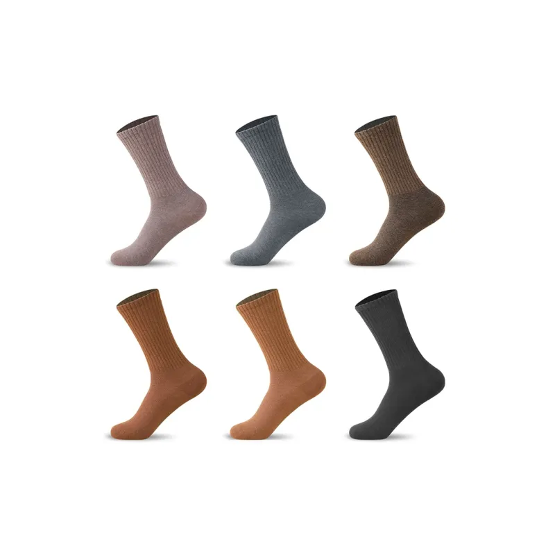 H YXIANG Mid Calf Socks Women's 6 Pack-5