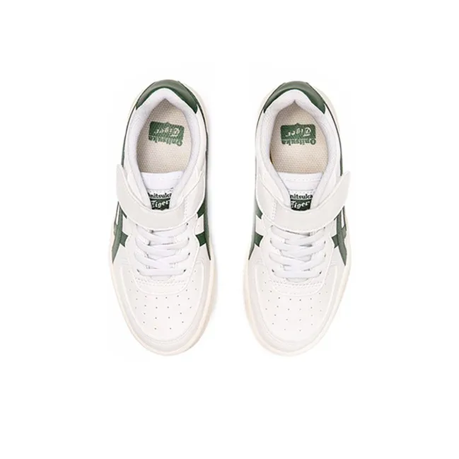 Onitsuka Tiger GSM Anti Slip Wear Resistant Low Top Skateboard Shoes White Green Children Aged 3 7 Years Old-2