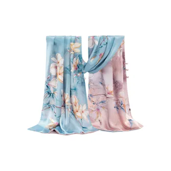 Shanghai Story 100% Mulberry Silk Scarves Women's Phoenix Tail Fragrance Silk Gift Box Set