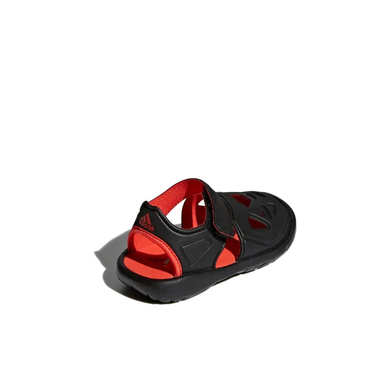 Adidas Neo Fortaswim Low Top Toddler Shoes Black Red Infant And Toddler-3