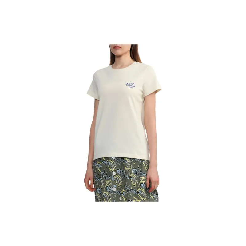 A.P.C SS24 T-Shirt Women's Ecru/Blue-3