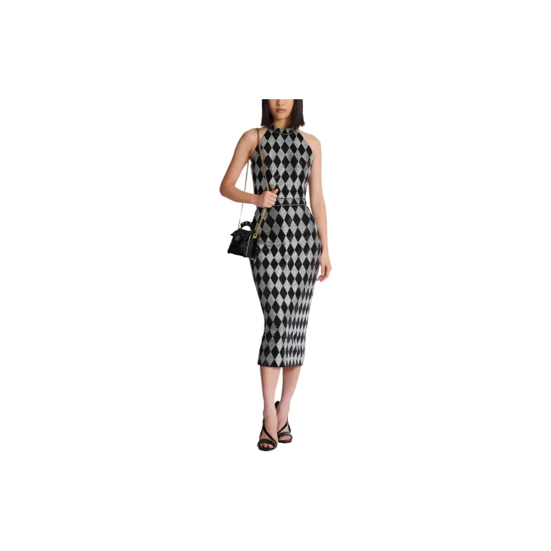 BALMAIN Rhinestone embellished Midi Skirt-1