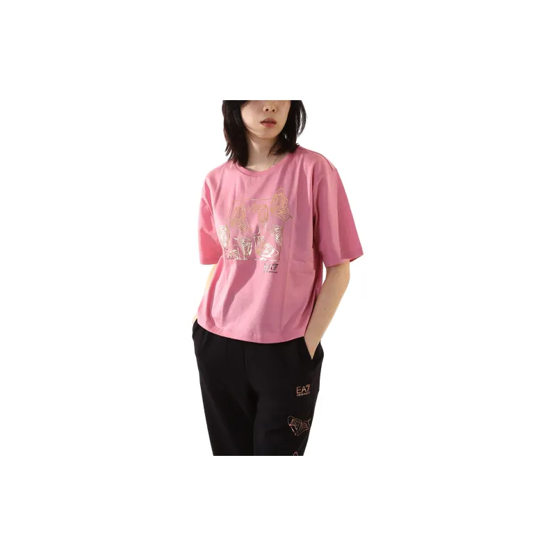 EMPORIO ARMANI T Shirts Women's Pink-2