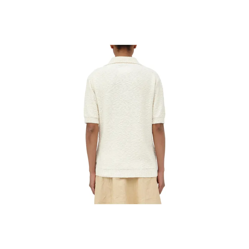 Maison Margiela Short Sleeved Knitted Polo Shirt-6