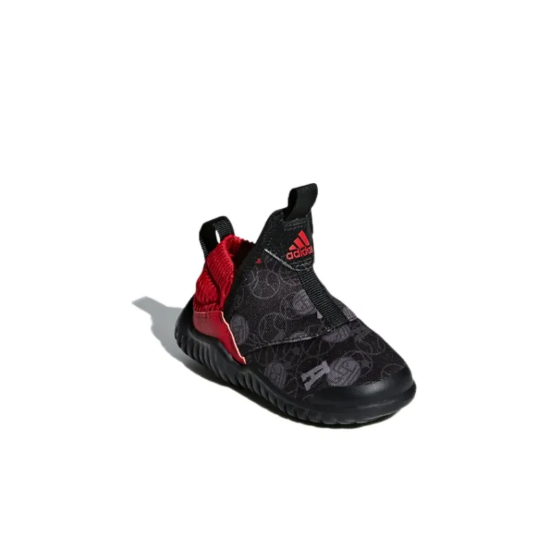 Adidas Rapidazen I Abrasion Resistant Low Top Toddler Shoes Black Red Infant And Toddler-2