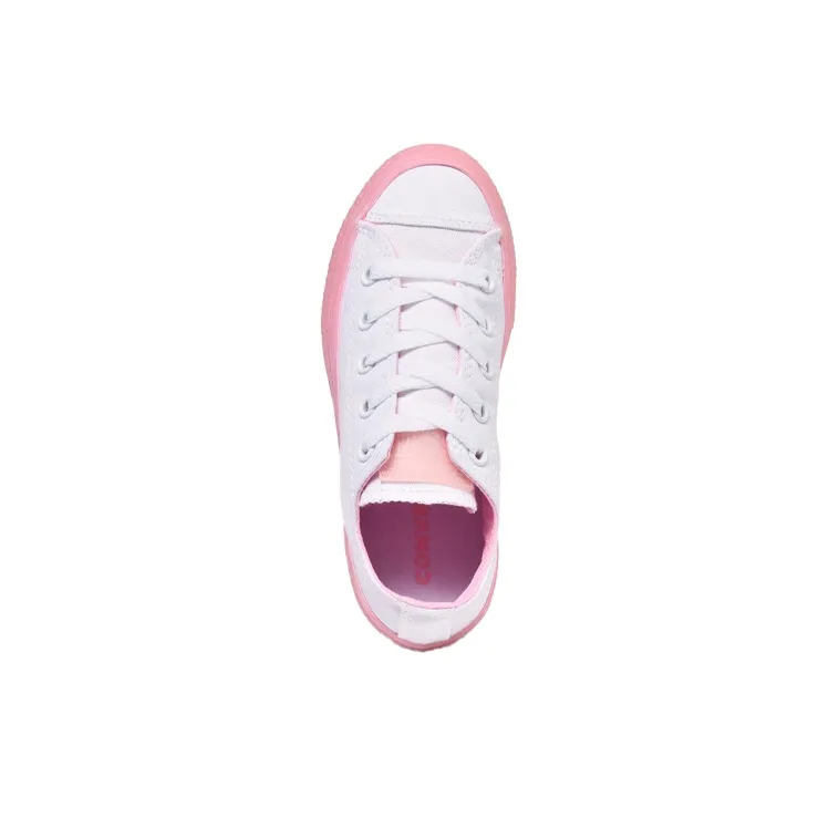 Converse Chuck Taylor All Star Anti Slip Wear Resistant Low Top Kids Canvas Shoes Pink White Teenagers-3