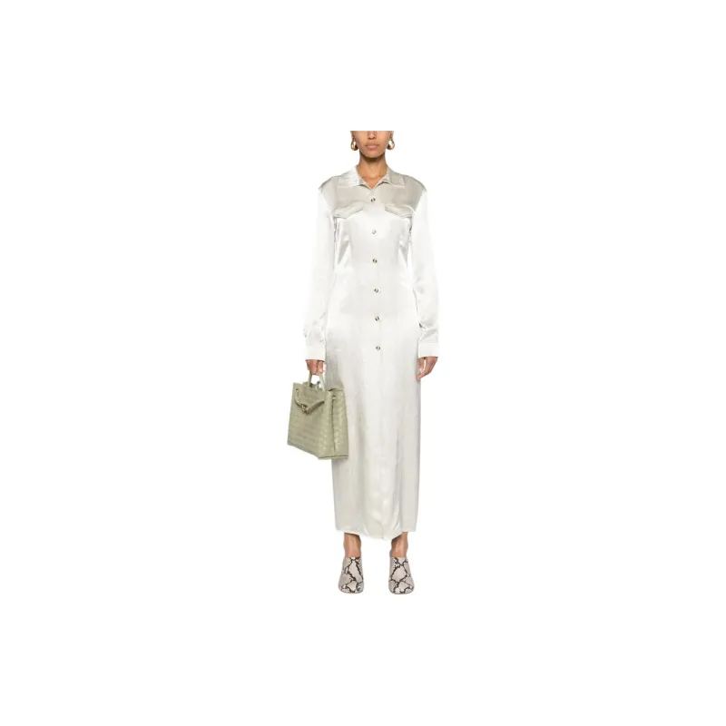 NANUSHKA Satin Shirt Maxi Dress-1