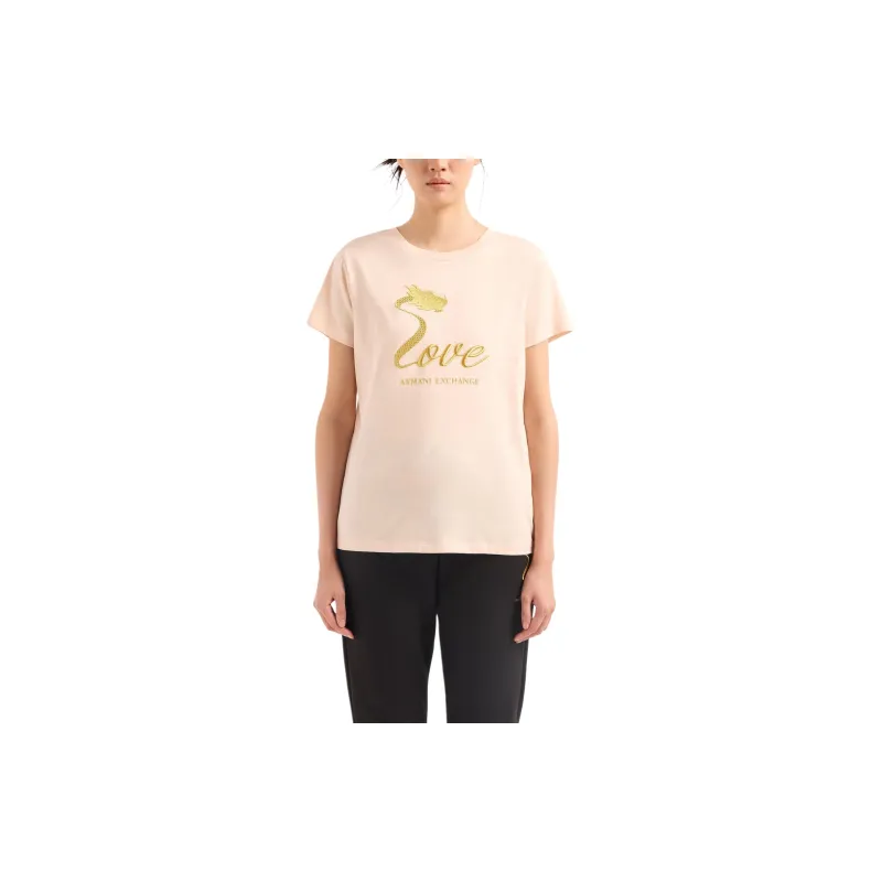ARMANI EXCHANGEAE SS24 T Shirt Women's Pink-1