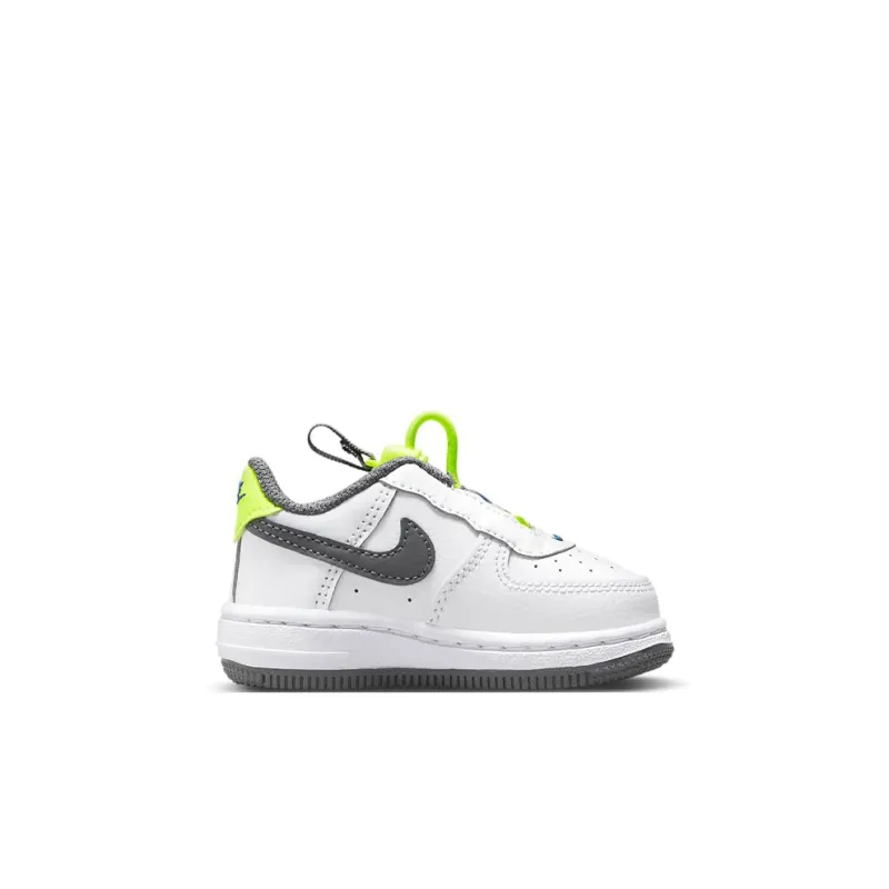 Nike Air Force 1 Toggle Low-Top Skateboard Shoes White Gray Green Infant And Toddler-1