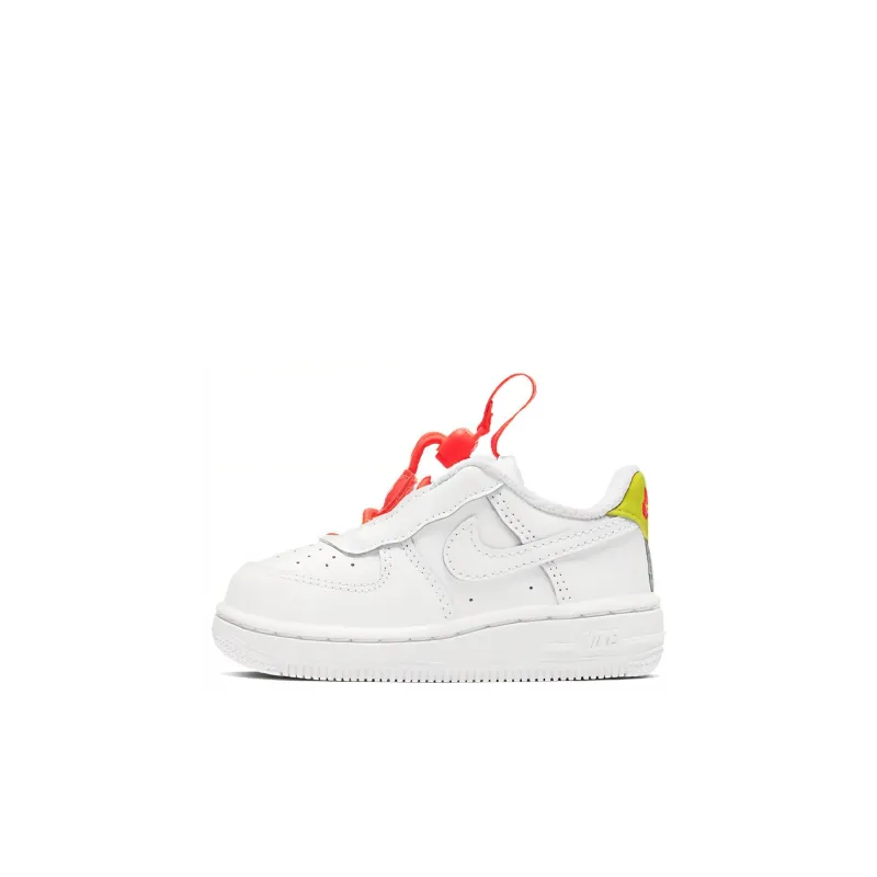 Nike Air Force 1 Toggle Low-Top Skateboard Shoes White Red Yellow Infant And Toddler-0