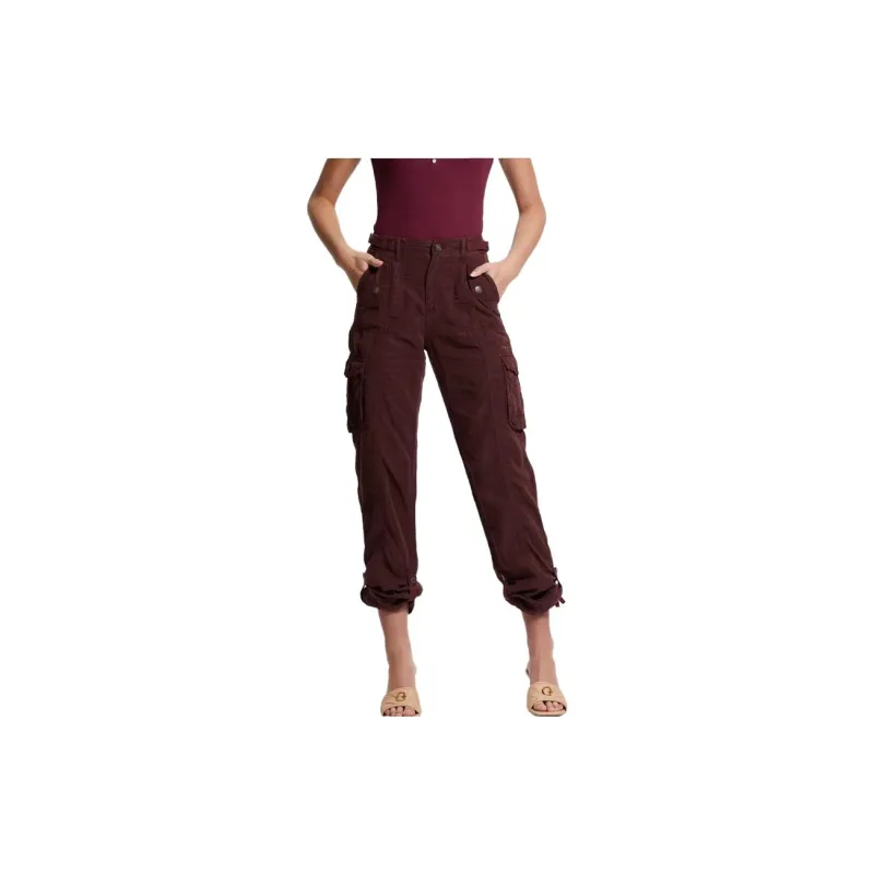 GUESS Eco Nessi Cargo Pants Cargo Pants Women's Dark Brown-1