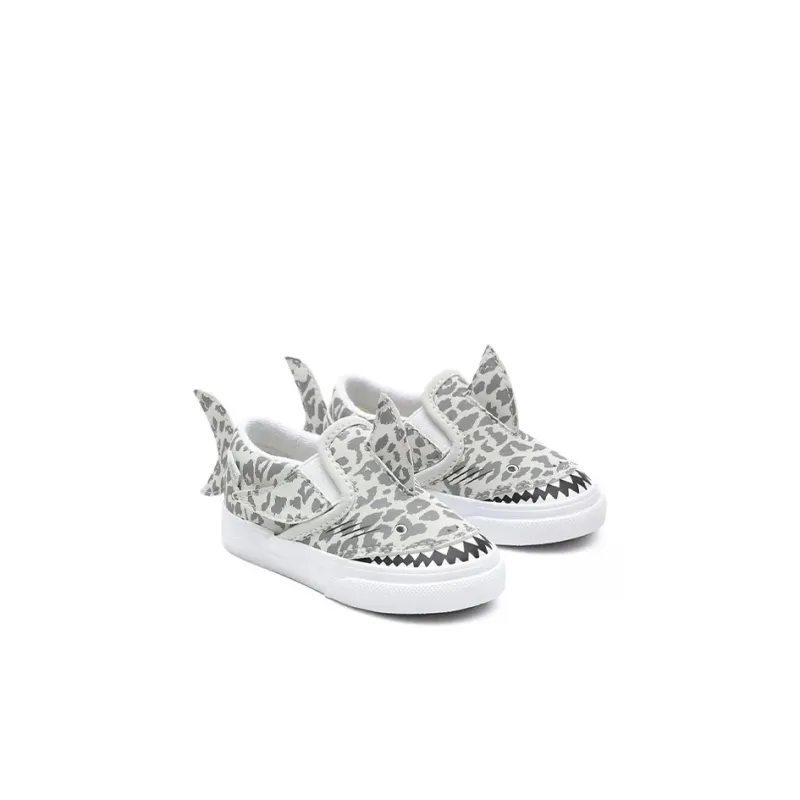 Vans Slip on Series Low Top Skateboard Shoes Gray White Infant And Toddler-3