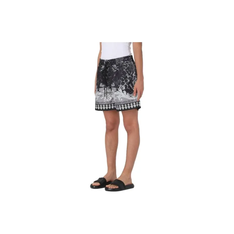 VERSACE JEANS COUTURE Baroque Print Drawstring Shorts-3
