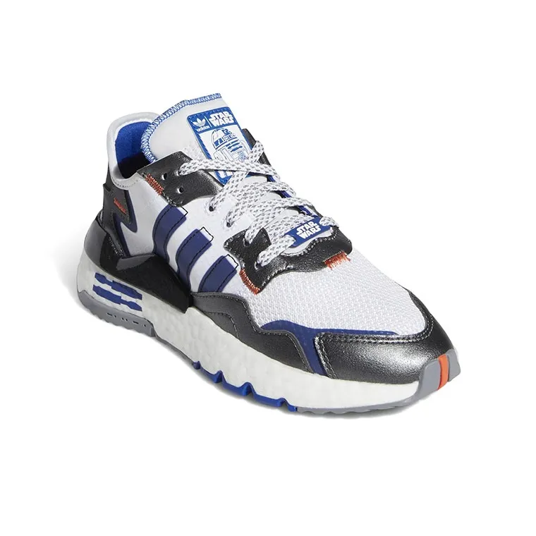 Star Wars x Adidas Originals Nite Jogger J Abrasion Resistant Low Top Sports Casual Shoes Blue White Teenagers-2