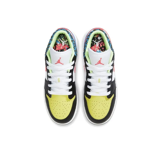 Jordan Kids Air Jordan 1 Low 'White Mesh/Multicolor' Sneakers-3