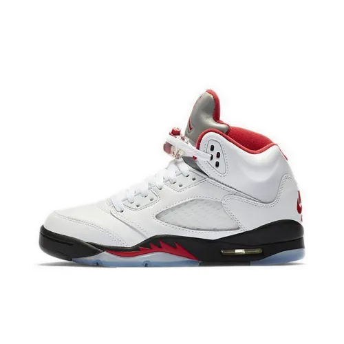 Jordan 5 Retro Fire Red Silver Tongue 2020 GS