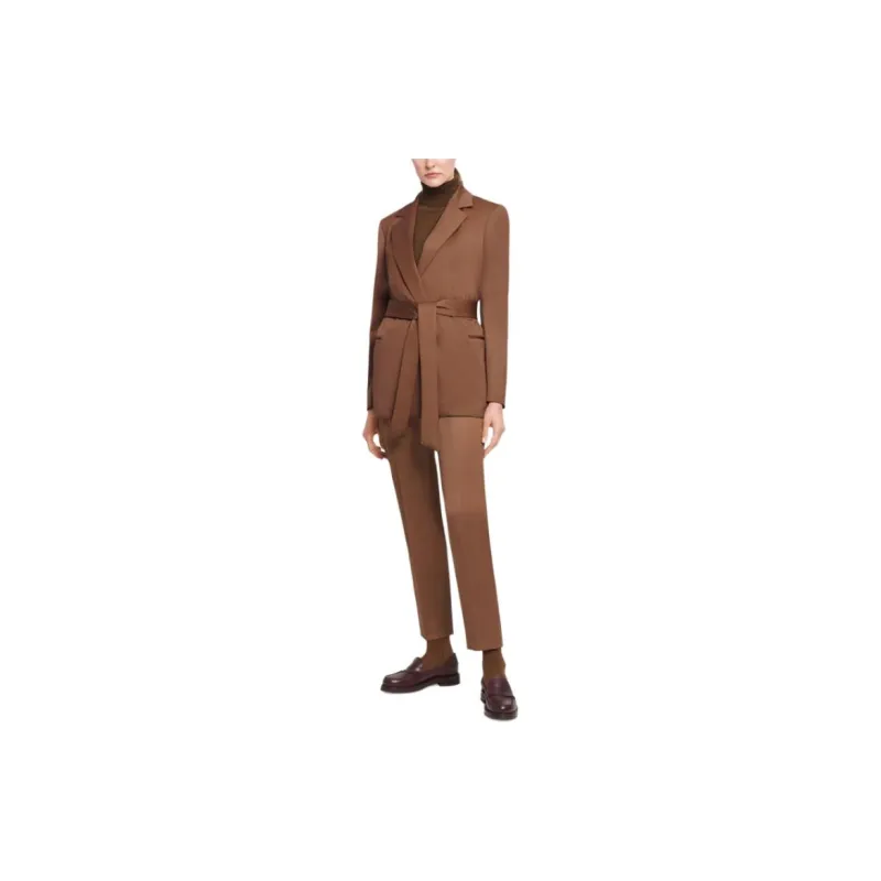 KITON Trousers Virgin Wool Casual Pants Women's Brown-1
