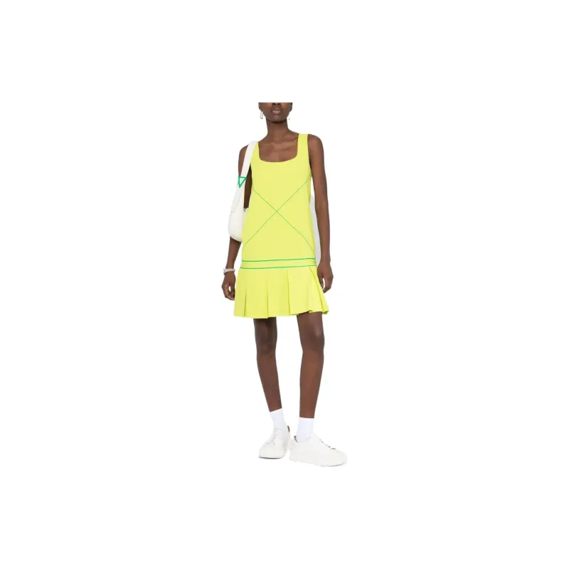 Bottega Veneta Logo Embroidered Sleeveless Tennis Dress-1