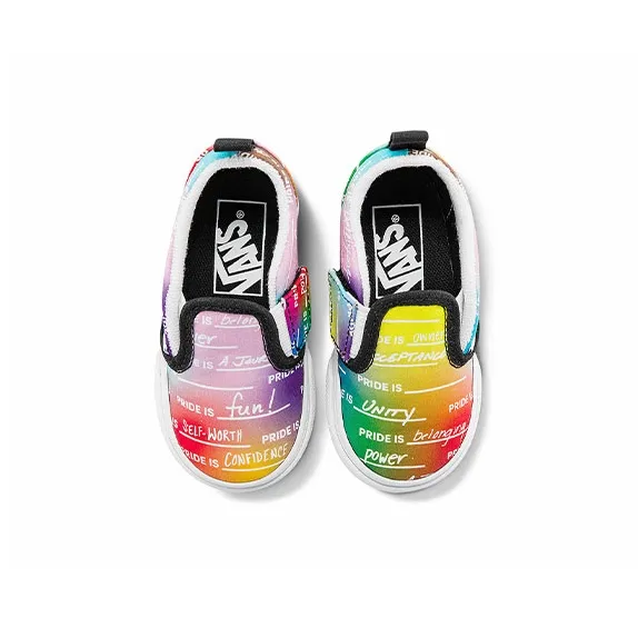 Vans Slip-on Anti-Slip And Wear-Resistant Lightweight Low-Top Toddler Shoes Multicolor Infant And Toddler-2