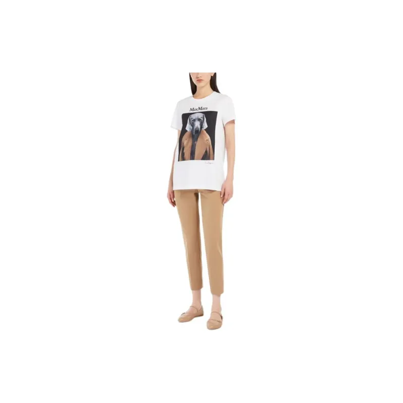 MaxMara Dog print Cotton T shirt-3