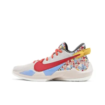 Nike Freak 2 Slip Resistant Cushioning Abrasion Resistant Mid Top Children's Basketball Shoes Brown Blue Red Teenagers