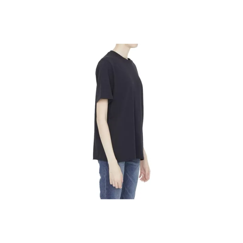SAINT LAURENT Logo embroidered Cotton T shirt-4