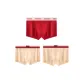 Maroon-Stripes Apricot-Solid Color Apricot