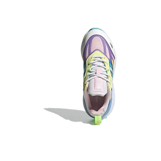 Adidas Originals ZX 2K BOOST 2.0 Slip Resistant And Breathable Low Top Kids Lifestyle Shoes Teenagers-4