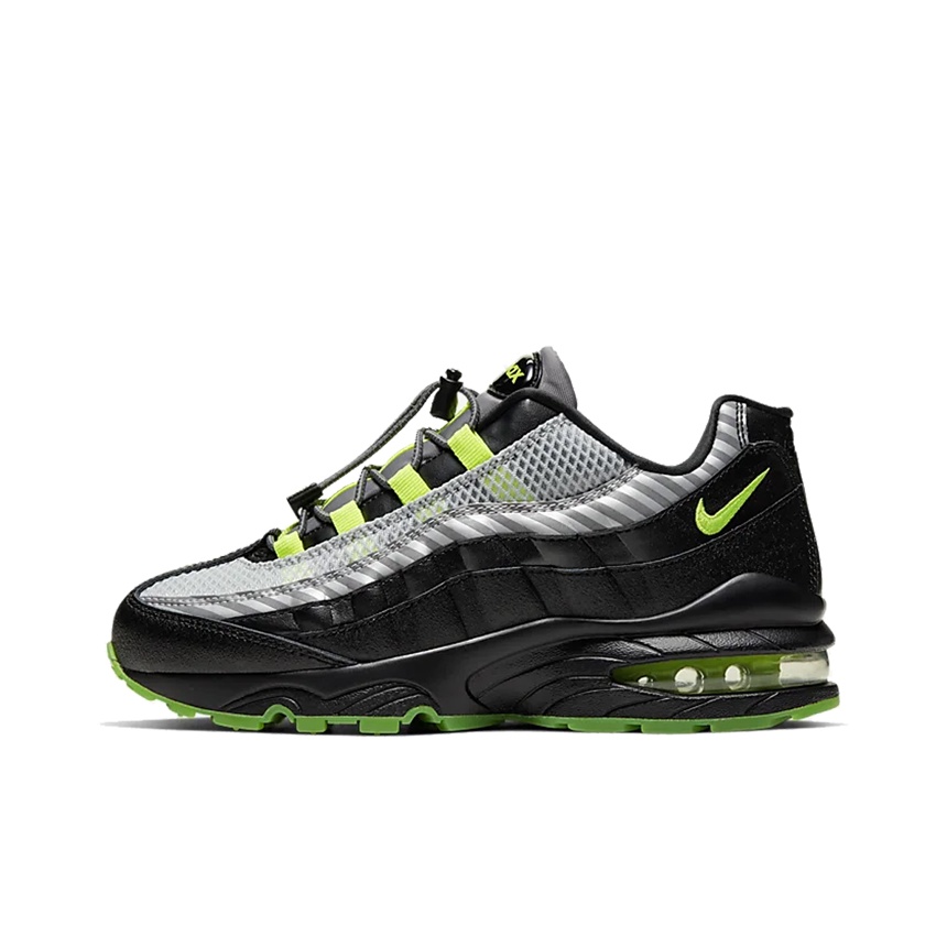 Nike air max 95 black/volt grade school kids' shoe hotsell