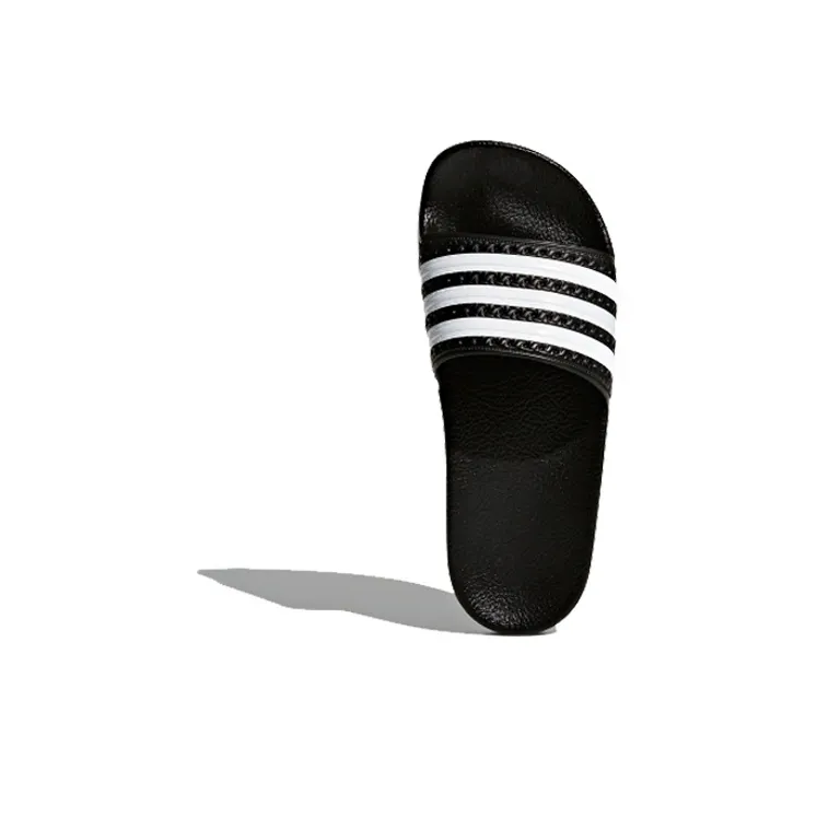 Adidas Originals ADILETTE Slip Resistant Quick Dry Kids' Slippers Black White Teenagers-4