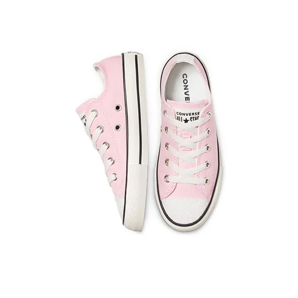 Converse Chuck Taylor All Star Low Top Anti Slip Wear Resistant Low Top Kids Canvas Shoes Pink White Teenagers-3
