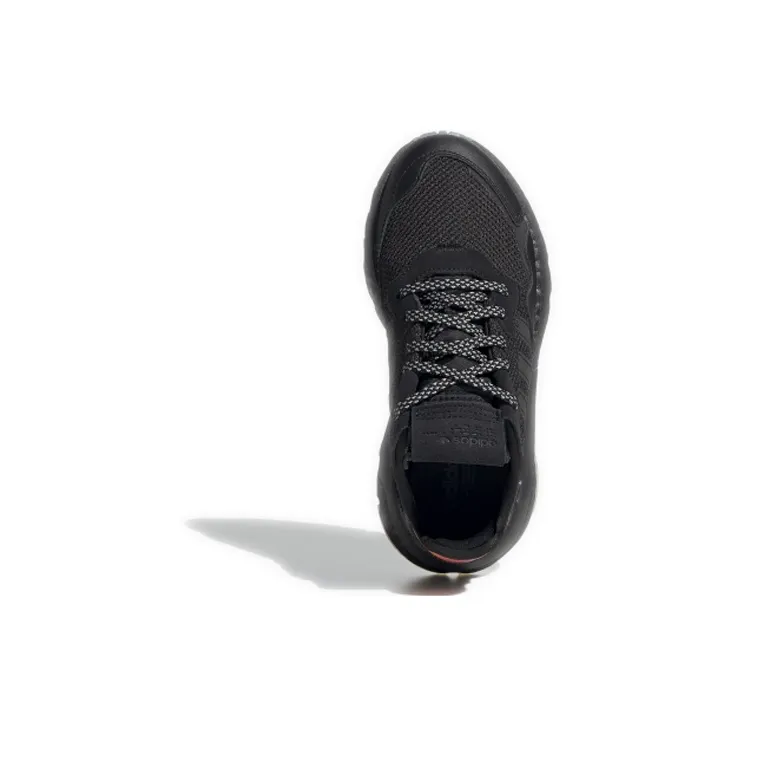 Adidas Originals Nite Jogger J Anti Slip Wear Resistant Sports Casual Shoes Black Multicolor Teenagers-3