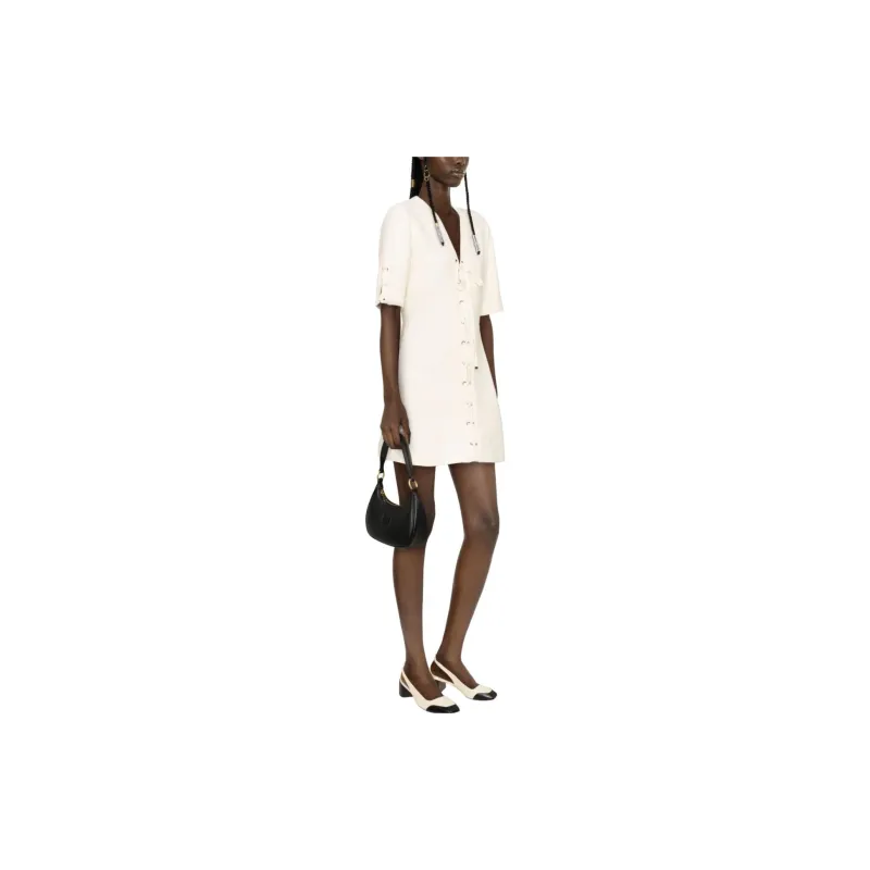 Maje Eyelet-embellishment Tweed Minidress-3