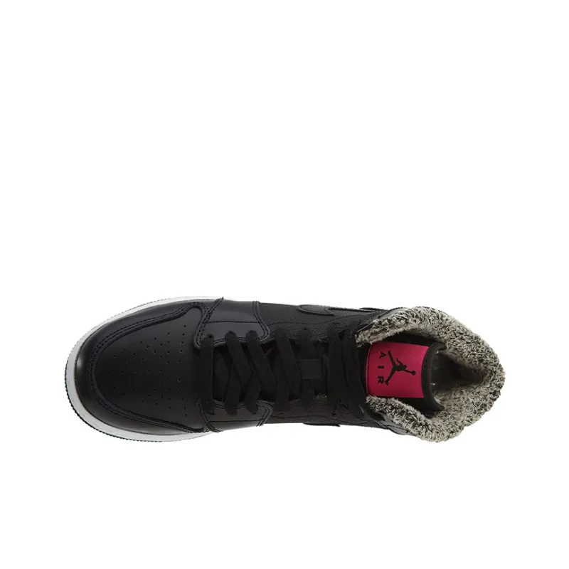 Jordan 1 Retro High Fleece Black Pink GS-2
