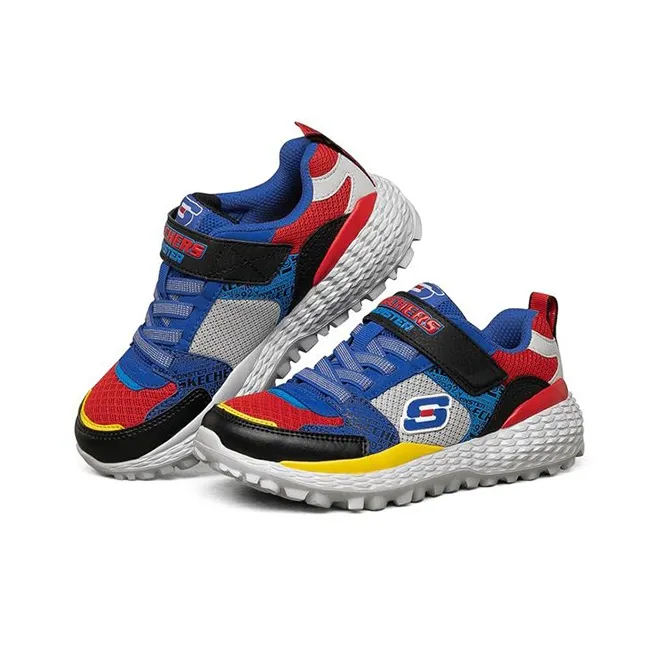 Skechers Monster Wear-Resistant Slip-Resistant Kids Lifestyle Shoes Black Multicolor Teenagers-2