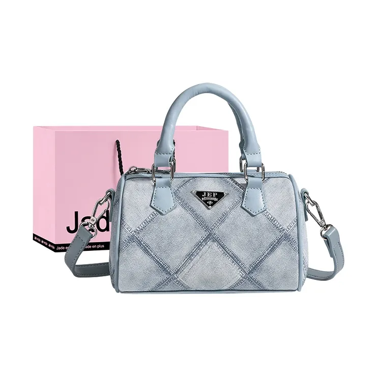 Jade En Plus PU One Shoulder Handbags Regular Women's Pink/Blue-3
